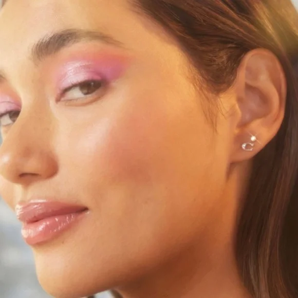 NWT Coach Signature C & Stone Stud Earrings Set - Picture 3 of 15